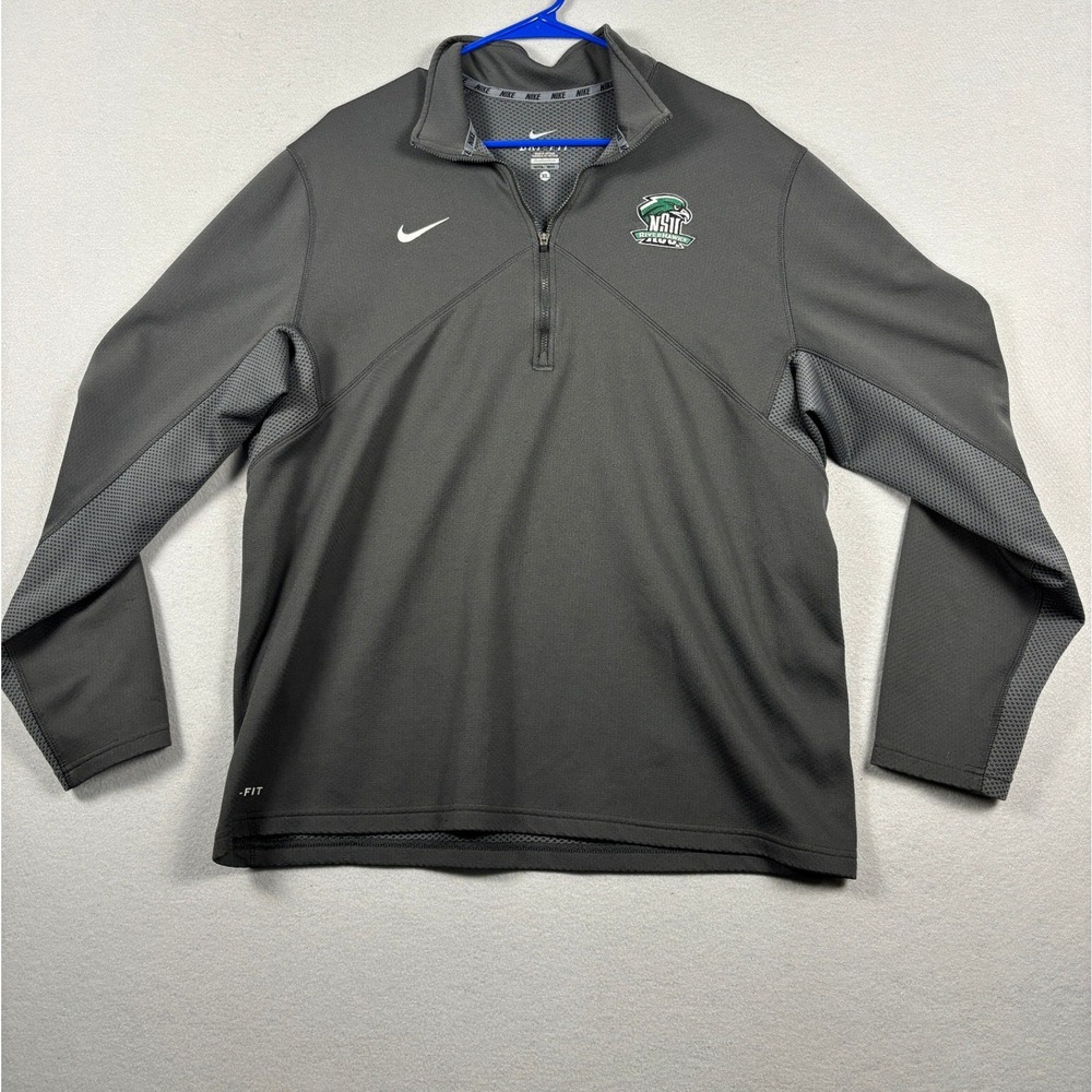 Nike Dri-FIT NSU Riverhawks 1/4 Zip Pullover Jacket XL Charcoal Gray